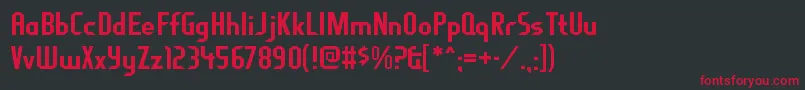 FragilebombersRegular Font – Red Fonts on Black Background