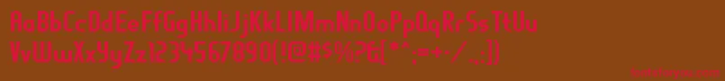 FragilebombersRegular Font – Red Fonts on Brown Background