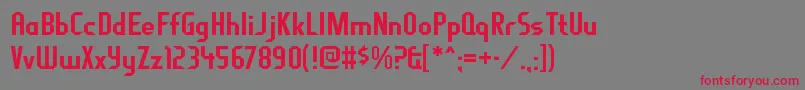FragilebombersRegular Font – Red Fonts on Gray Background