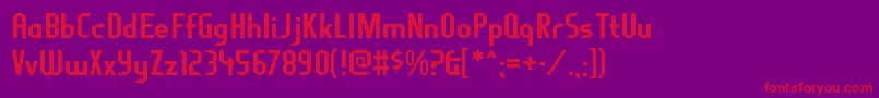 fuente FragilebombersRegular – Fuentes Rojas Sobre Fondo Morado