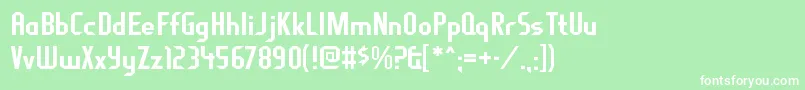 FragilebombersRegular Font – White Fonts on Green Background