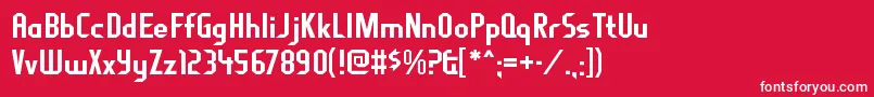 FragilebombersRegular Font – White Fonts on Red Background