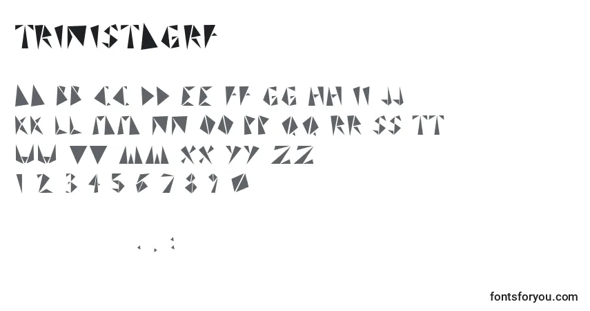 TrinistaGrfフォント–アルファベット、数字、特殊文字