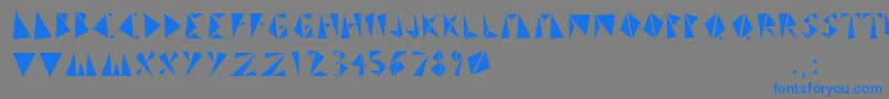 TrinistaGrf Font – Blue Fonts on Gray Background