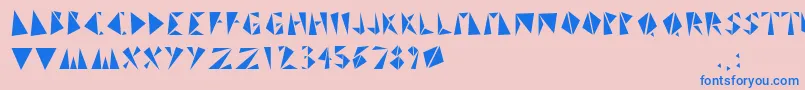 TrinistaGrf Font – Blue Fonts on Pink Background