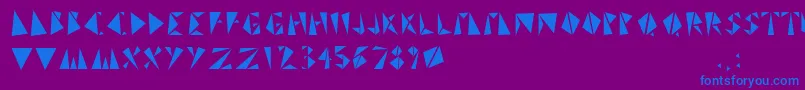 TrinistaGrf Font – Blue Fonts on Purple Background