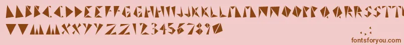 TrinistaGrf Font – Brown Fonts on Pink Background