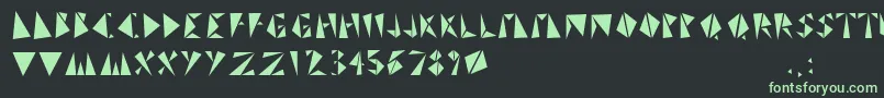 TrinistaGrf Font – Green Fonts on Black Background