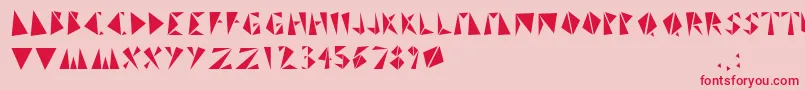 TrinistaGrf Font – Red Fonts on Pink Background