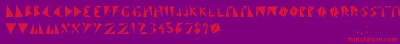 TrinistaGrf Font – Red Fonts on Purple Background