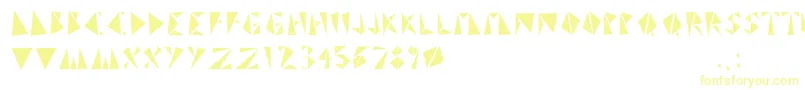TrinistaGrf Font – Yellow Fonts on White Background