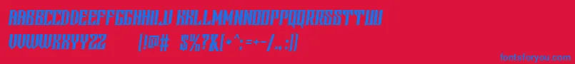 Шрифт ScreterDemo – синие шрифты на красном фоне