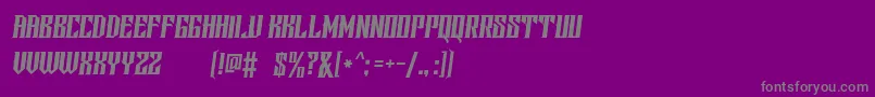 Fonte ScreterDemo – fontes cinzas em um fundo violeta