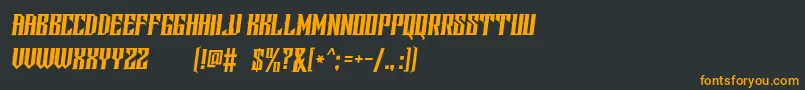 Шрифт ScreterDemo – оранжевые шрифты на чёрном фоне