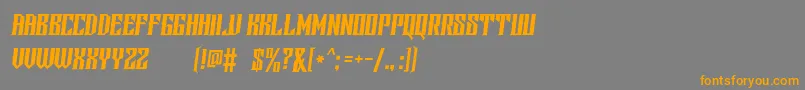 Шрифт ScreterDemo – оранжевые шрифты на сером фоне