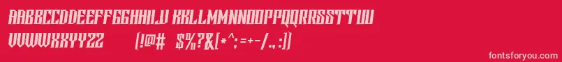 ScreterDemo Font – Pink Fonts on Red Background