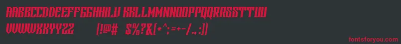 ScreterDemo Font – Red Fonts on Black Background