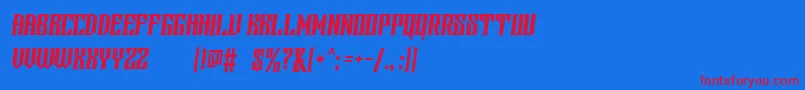 フォントScreterDemo – 赤い文字の青い背景