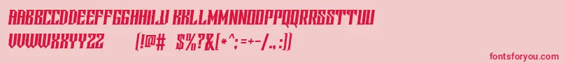 Czcionka ScreterDemo – czerwone czcionki na różowym tle