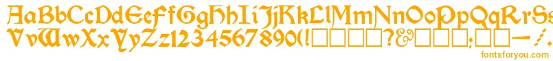 KelmscottRegular Font – Orange Fonts on White Background