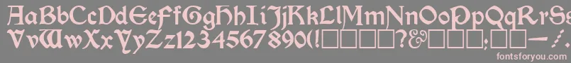 KelmscottRegular Font – Pink Fonts on Gray Background