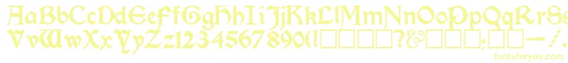 KelmscottRegular Font – Yellow Fonts on White Background