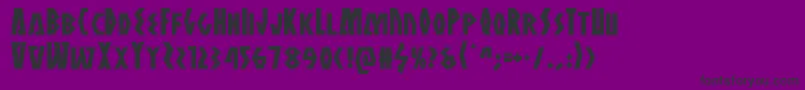 Antikythera-Schriftart – Schwarze Schriften auf violettem Hintergrund