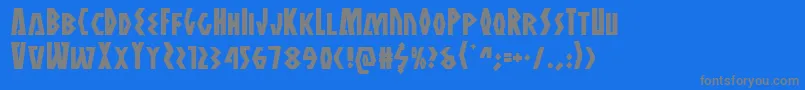 Antikythera Font – Gray Fonts on Blue Background