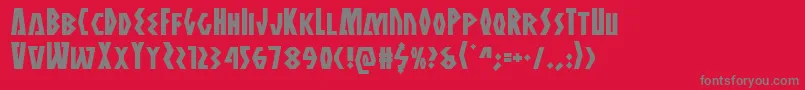 Antikythera Font – Gray Fonts on Red Background