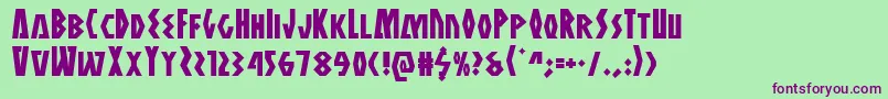 Antikythera Font – Purple Fonts on Green Background