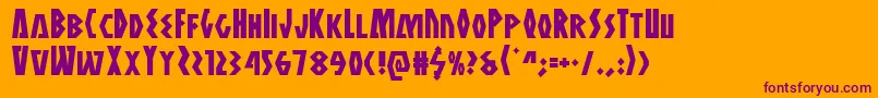 Antikythera Font – Purple Fonts on Orange Background