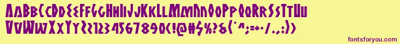 Antikythera Font – Purple Fonts on Yellow Background