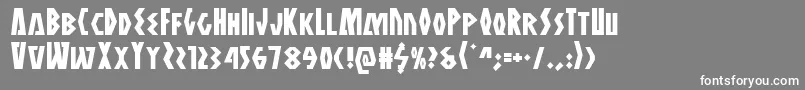 フォントAntikythera – 灰色の背景に白い文字