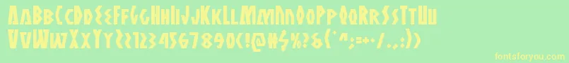 Antikythera Font – Yellow Fonts on Green Background