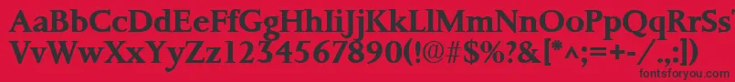 PalermoSfBold Font – Black Fonts on Red Background