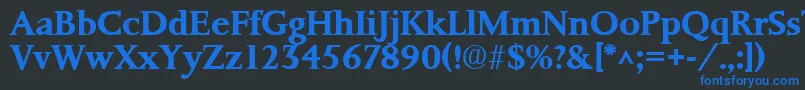 PalermoSfBold Font – Blue Fonts on Black Background