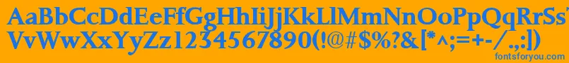 PalermoSfBold Font – Blue Fonts on Orange Background