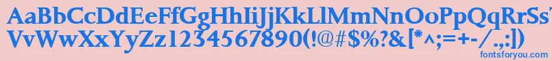 PalermoSfBold Font – Blue Fonts on Pink Background