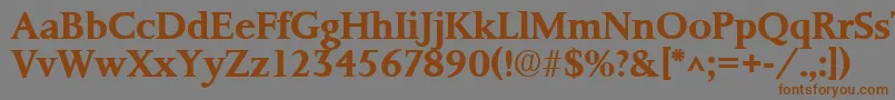 PalermoSfBold Font – Brown Fonts on Gray Background