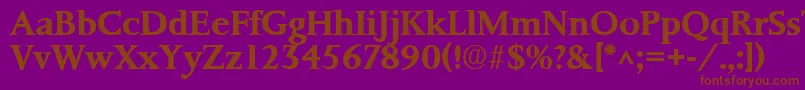 PalermoSfBold Font – Brown Fonts on Purple Background