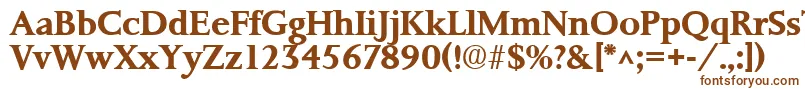 PalermoSfBold Font – Brown Fonts on White Background