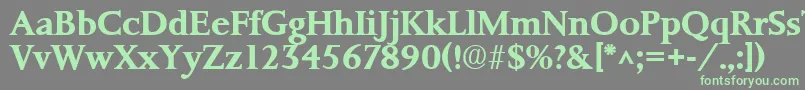 PalermoSfBold Font – Green Fonts on Gray Background