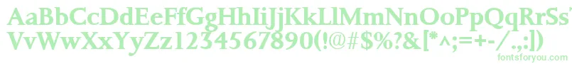 PalermoSfBold Font – Green Fonts on White Background