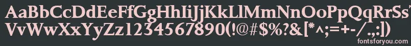 PalermoSfBold Font – Pink Fonts on Black Background