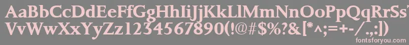 PalermoSfBold Font – Pink Fonts on Gray Background