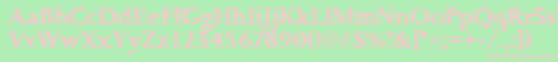 PalermoSfBold Font – Pink Fonts on Green Background