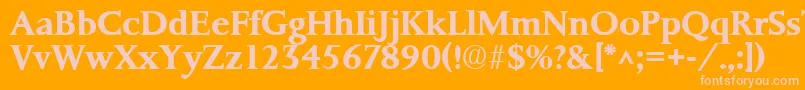 PalermoSfBold Font – Pink Fonts on Orange Background