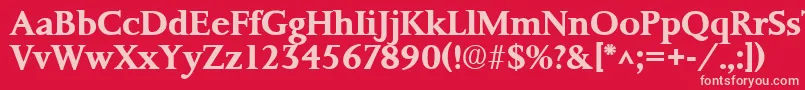 PalermoSfBold Font – Pink Fonts on Red Background