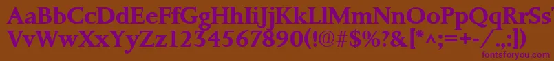PalermoSfBold Font – Purple Fonts on Brown Background