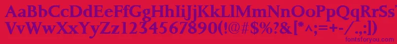 PalermoSfBold Font – Purple Fonts on Red Background